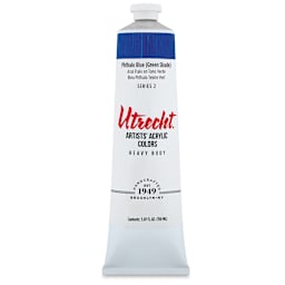 Utrecht Artists' Acrylic Paint - Phthalo Blue (Green Shade), 5 oz tube