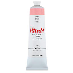 Utrecht Artists' Acrylic Paint - Light Pink, 5 oz tube