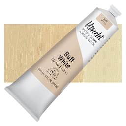 Utrecht Studio Series Acrylic Paint - Buff White, 237 ml tube and swatch