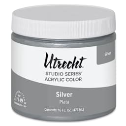 Utrecht Studio Series Acrylic Paint - Silver, Pint