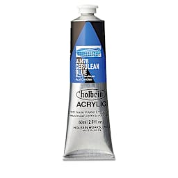 Holbein Heavy Body Artist Acrylics - Cerulean Blue, 60 ml tube