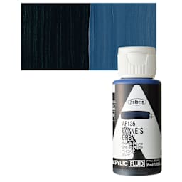 Holbein Fluid Acrylic Paint - Payne's Gray, 35 ml Bottle and swatch