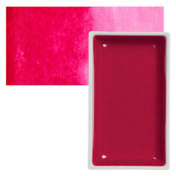Kuretake Gansai Tambi Watercolor Pan - Rose Madder Pan and swatch