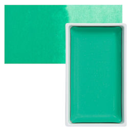 Kuretake Gansai Tambi Watercolor Pan - Malachite pan and swatch