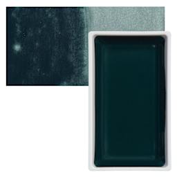 Kuretake Gansai Tambi Watercolor Pan - Shadow Green pan and swatch