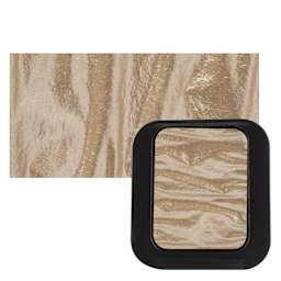 Finetec Artist Mica Watercolor - Champagne Silver pan and swatch