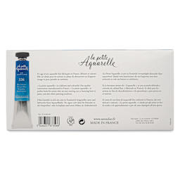 Sennelier La Petite Aquarelle Watercolors - Set of 10 Tubes back of package