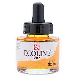 Ecoline Liquid Watercolor with Dropper - Deep Yellow, 30 ml jar