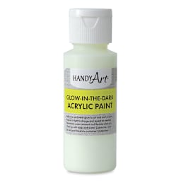 Handy Art Glow in the Dark Paint - front of Clear 2oz bottle