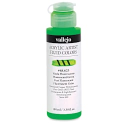 Vallejo Fluid Acrylic - Fluorescent Green, 100 ml