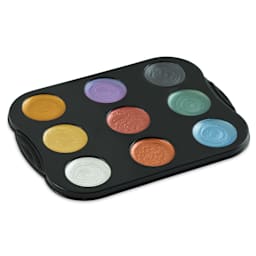Richeson Collegiate Semi-Moist Metallic Watercolor - Set of 9