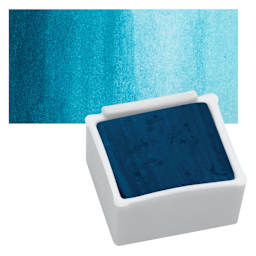Derwent Inktense Paint Pan - Turquoise pan and swatch