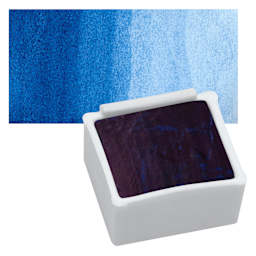 Derwent Inktense Paint Pan - Bright Blue pan and swatch