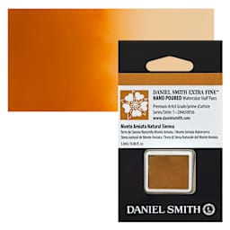 Daniel Smith Extra Fine Watercolor Half Pan - Monte Amiata Natural Sienna and swatch