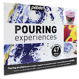 Pebeo Pouring Experiences Kit - Angled view of front of package