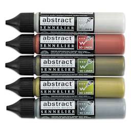 Sennelier Abstract 3D Liner - Metallics, Set of 5 (out of package)