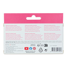 Talens Art Creation Acrylics - Set of 6, Metallic, 12 ml Tubes back of package