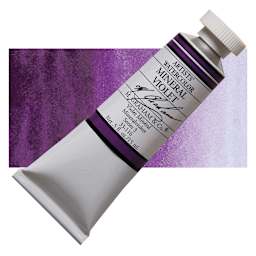 M. Graham Artists' Watercolor - Mineral Violet, 15 ml Tube and swatch