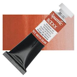 Blockx Artists' Watercolor - Venetian Red, 15 ml tube and swatch