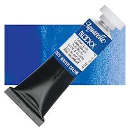 Blockx Artists' Watercolor - Cobalt Blue, 15 ml Tube and swatch
