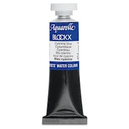 Blockx Artists' Watercolor - Cyanine Blue, 15 ml Tube