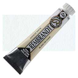 Rembrandt Artist Watercolor - Chinese White, 10 ml tube and swatch