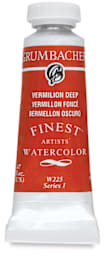Grumbacher Finest Artists' Watercolor Tubes - Front of Vermilion Deep Tube
