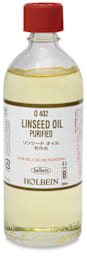 Holbein Purified Linseed Oil - Front of 200 ml bottle