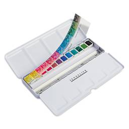 Sennelier French Artists' Watercolors - Set of 12, Granular, Half Pans