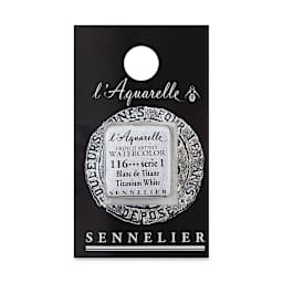 Sennelier French Artists' Watercolor - Titanium White, Half Pan