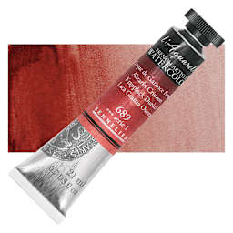 Sennelier French Artists' Watercolor - Alizarin Crimson, 21 ml, Tube and swatch