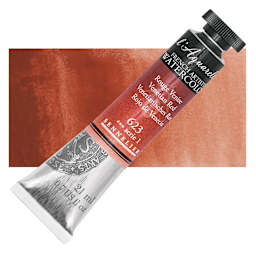 Sennelier French Artists' Watercolor - Venetian Red, 21 ml Tube and swatch