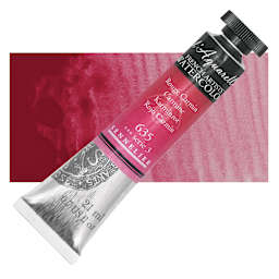 Sennelier French Artists' Watercolor - Carmine, 21 ml, Tube and swatch