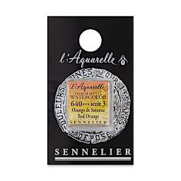 Sennelier French Artists' Watercolor - Red Orange, Half Pan
