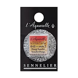 Sennelier French Artists' Watercolor - Sennelier Orange, Half Pan