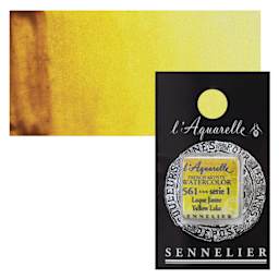 Sennelier French Artists' Watercolor - Yellow Lake, Half Pan and swatch