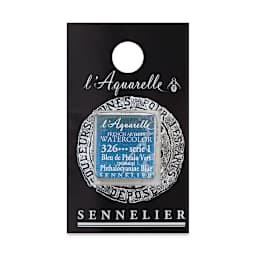 Sennelier French Artists' Watercolor - Phthalo Blue, Half Pan