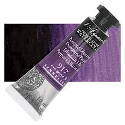 Sennelier French Artists' Watercolor - Dioxazine Purple, 10 ml, Tube and swatch