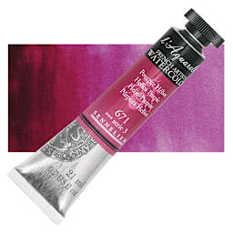 Sennelier French Artists' Watercolor - Helios Purple, 21 ml, Tube and swatch