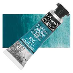 Sennelier French Artists' Watercolor - Cobalt Green, 10 ml, Tube and swatch