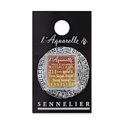 Sennelier French Artists' Watercolor - Burnt Sienna, half pan