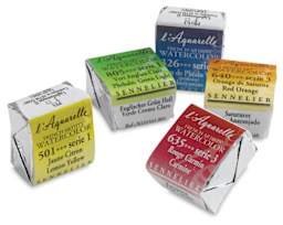 Sennelier French Artists' Watercolor Paint Half Pans and Sets