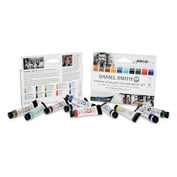 Daniel Smith Extra Fine Watercolor - Thomas Schaller Master Artist, Set of 10, 5 ml, Tubes (Tubes shown with front and back of packaging)