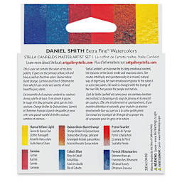 Daniel Smith Extra Fine Watercolor - Stella Canfield Master I, Set of 6 back of package