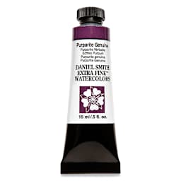 Daniel Smith Extra Fine Watercolor - PrimaTek, Purpurite Genuine, 15 ml Tube and swatch