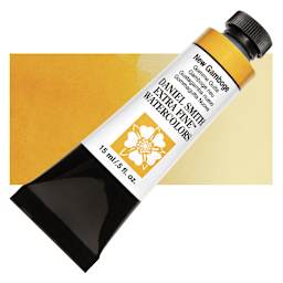 Daniel Smith Extra Fine Watercolor - New Gamboge, 15 ml Tube and swatch
