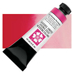 Daniel Smith Extra Fine Watercolor - Rose Madder Permanent, 15 ml tube and swatch