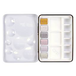 QoR Watercolor Set - Reflective, Set of 6 Half Pans (Open set)