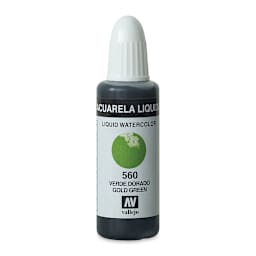 Vallejo Liquid Watercolor - Gold Green, 32 ml