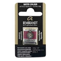 Rembrandt Watercolor Half Pan - Permanent Red Violet